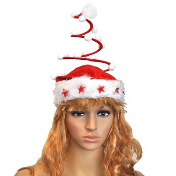 CAPPELLO DI NATALE DI LUSSO A SPIRALE CON STELLA LUMINOSA (12 pz)
