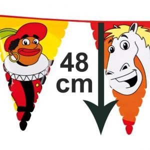 Grande Ghirlanda di Bandierine Sinterklaas e Piet 6m (13 pz)