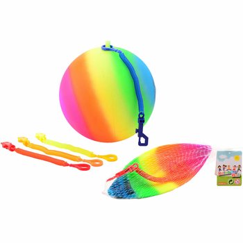 PALLA ARCOBALENO CON CORDINO / BUNGEE BALL &Oslash;23 Cm (36 pz)