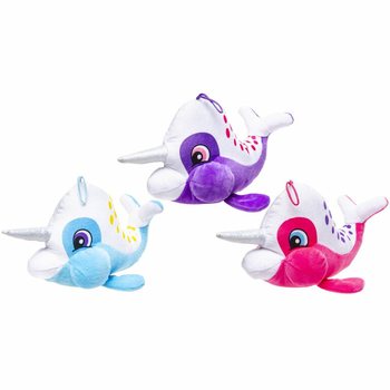 Narvalo di Peluche con Corno - 23 cm - Colori Misti (12 pz)
