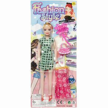 Bambola Fashion con Vestito su Scheda (12 pz)