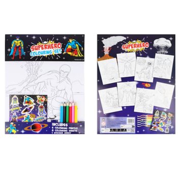 SET COLORARE GRANDE - MODELLO: SUPEREROI - Dim. 22x30x1 CM (12 pz.)