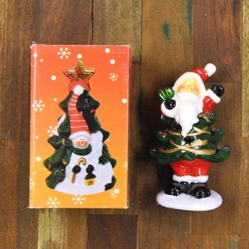 Portacandele Albero di Natale con Statuina (4 pz.)