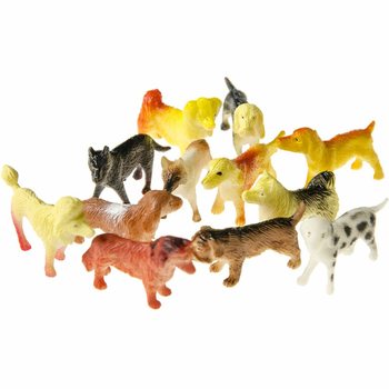 Set di 12 Statuette Giocattolo Cani e Gatti
