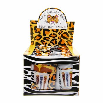 Mazza Autogonfiabile 'Animali Selvaggi' - 49x13cm - Display (48 pezzi)