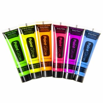 Vernice per Viso NEON Glow in the Dark - Attiva con Luce Nera (Display 24 pz)