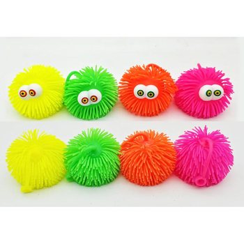 PALLA PUFFER CON OCCHI - 10CM - IN DISPLAY (12 pz)
