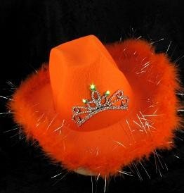 Cappello da Cowboy Luminoso - Arancione (6 pz.)
