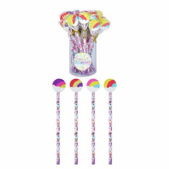 Matita Unicorno Arcobaleno con Gomma (24 pezzi)