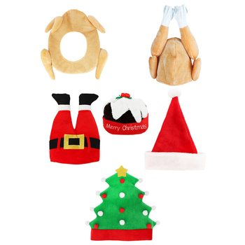 MIX CAPPELLI DI NATALE DIVERSI E DIVERTENTI LUXURY (6 pz.)