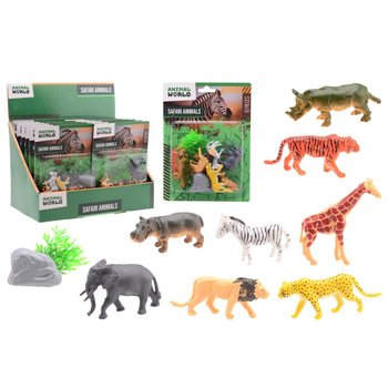 ANIMAL WORLD - SET ANIMALI SAFARI 10 PEZZI SU CARD - IN ESPOSITORE (12 pz.)