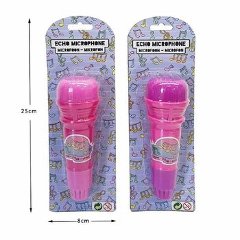 Microfono ad Eco Rosa per Bambine su Cartoncino (12 pz.)