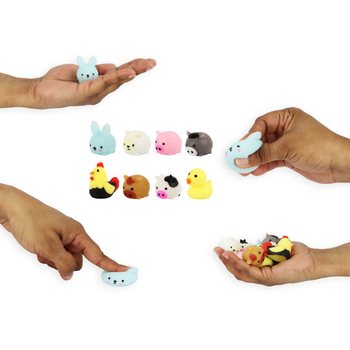 SQUISHY PER PESCA DI BENEFICENZA - ANIMALI DELLA FATTORIA - IN ESPOSITORE (96 pz.)