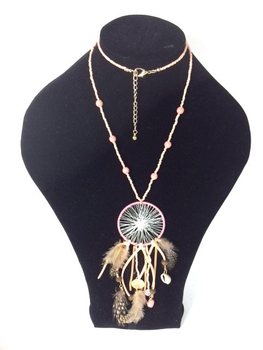 Collana Stile Ibiza Acchiappasogni Salmone (1 pz)