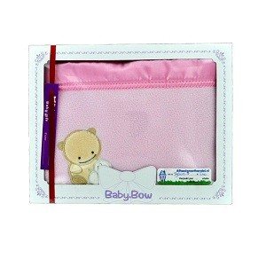 COPERTA IN PILE BABY BOW - ROSA