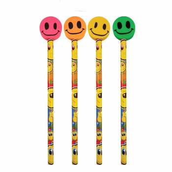 Matite Smiley Allegre con Gomma (24 pezzi)