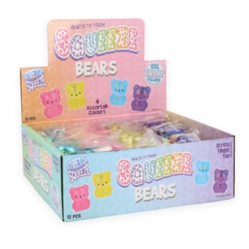 ORSETTI SQUEEZE - CON RIEMPIMENTO DI ZUCCHERO - MIX COLORI IN DISPLAY (12 pz.)