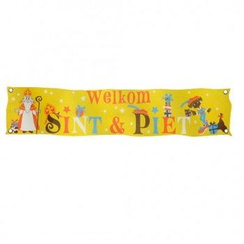 STRISCIONE DI BENVENUTO SINTERKLAAS & PIET XXL 300 X 60 CM (7 pz.)