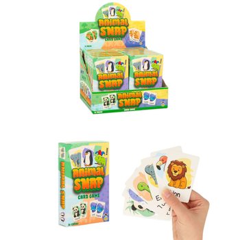 GIOCO DI CARTE ANIMAL SNAP - GIOCO DI CARTE ANIMALI CON 36 CARTE - IN DISPLAY (12 PZ.)