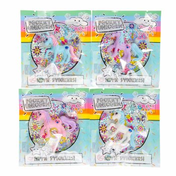 POCKET UNICORN - UNICORNO + ADESIVI IN SACCHETTO REGALO - IN DISPLAY (24 pz.)