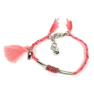 Bracciale Intrecciato Rosa Stile Ibiza (1 pz)