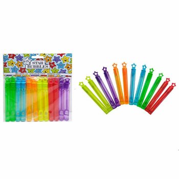 Bacchette Bolle di Sapone a Stella Colorate (12 Pezzi)