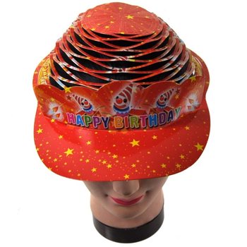 6 CAPPELLINI DI COMPLEANNO A SPIRALE IN BUSTA (6 pz.)
