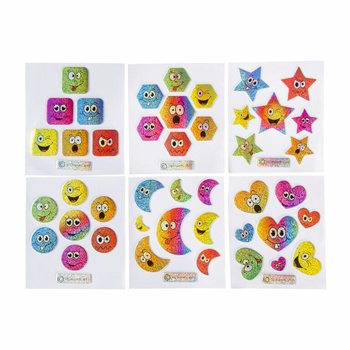 ADESIVI BRILLANTINATI - MODELLO: SMILEY (100 pz.)