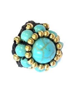 Anello Stile Ibiza con Pietra Turchese | Bijoux Boho