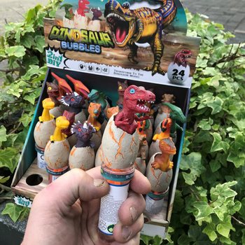 Bacchette Bolle di Sapone Dinosauro 3D (24 pezzi in display)