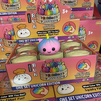RAGE - Squishy Bun Dumplings GRANDE - EDIZIONE UNICORNO (8.5 x 8.5 x 7.5 cm) (12 pz.)