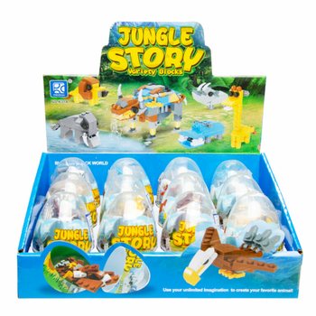 Mattoncini da Costruzione Brick in Uovo - Mix Animali della Giungla (12 pz)