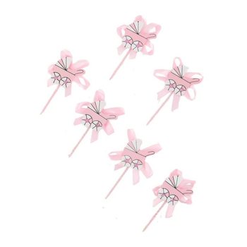 TOPPER PER CUPCAKE NASCITA - PASSEGGINO ROSA (12 pz.)