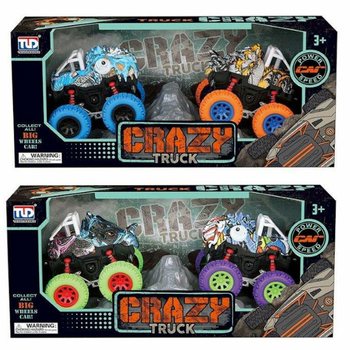 Set 2 Monstertruck Dinosauro a Frizione in Confezione Regalo - Mix