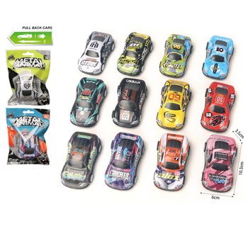 Macchinine da Corsa in Metallo Pull Back in Sacchetto Regalo (24 pezzi)