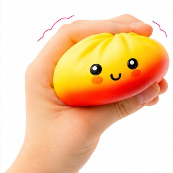 RAGE - LUCKY DUMPLINGS - Squishy Bun Dumplings GRANDE Dim. 8.5 x 8.5 x 4.8 cm - IN DISPLAY (12 pz.)