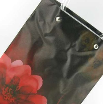 Borsa Regalo / Shopper Nero/Fiore Rosso Large (12 pz)