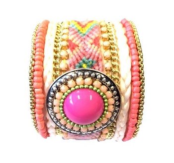 Bracciale Largo di Lusso Salmone/Rosa (1 pz)