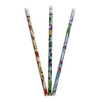 MATITA VEICOLI CON GOMMA (12 pz.)