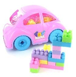 Grande Auto per Bambine con Mattoncini