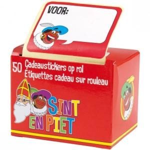 50 ADESIVI REGALO SAN NICOLA IN ROTOLO (Confezione da 10)