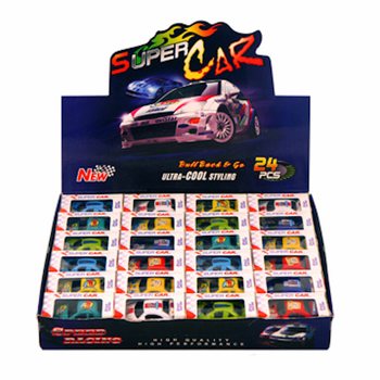 Macchinine a frizione in scatola regalo - Display (24 pz.)