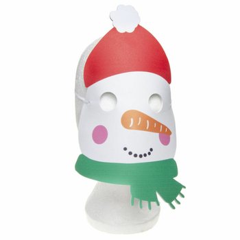 Mix Maschere Natalizie in Gommapiuma - Babbo Natale, Renna e Pupazzo di Neve (48 pezzi)