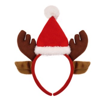 CERCHIETTO DI NATALE RENNA CON CAPPELLO DI BABBO NATALE (48 pz.)