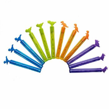 Bacchette bolle di sapone dinosauro colorate (Confezione da 12)