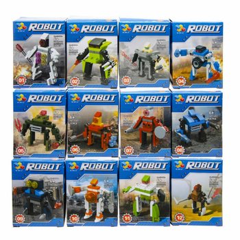 Robot in Mattoncini da Costruzione (12 pezzi in Display)