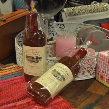 ASCIUGAMANO A FORMA DI BOTTIGLIA DI VINO (3 pz.)