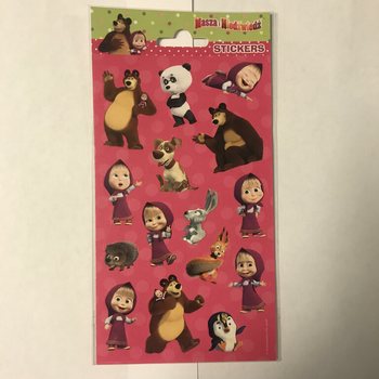 Adesivi MASHA E ORSO, Dim. 20 x 10 cm (10 pz.)