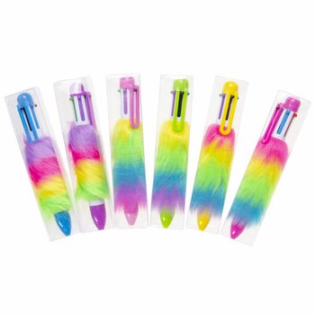 PENNA A SFERA FLUFFY CON 6 COLORI - IN ESPOSITORE (24 pz.)