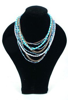 Collana Stile Ibiza Blu (1 pz.)